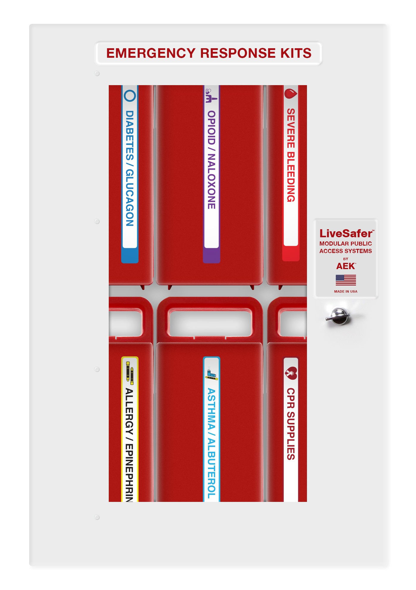 The LiveSafer 6 - Modular Public Access First Aid System (6 Inner Cases)